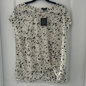 PLEIONE Black Printed Blouse